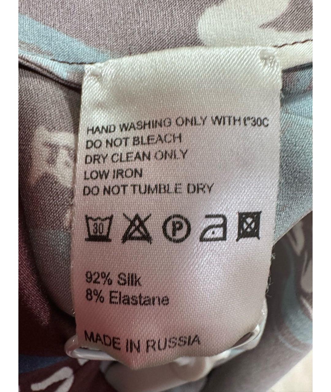 ALEXANDER TEREKHOV Бордовое шелковое повседневное платье, фото 7