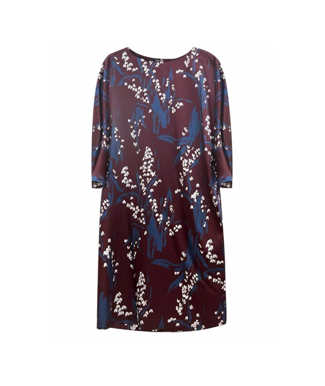 ALEXANDER TEREKHOV Бордовое шелковое повседневное платье, фото 8