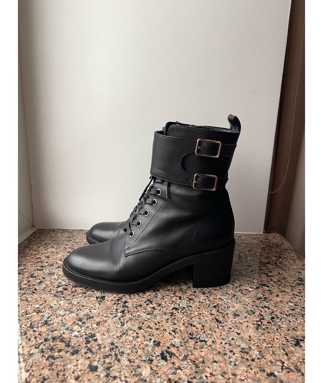 GIANVITO ROSSI Черные кожаные ботинки, фото 7