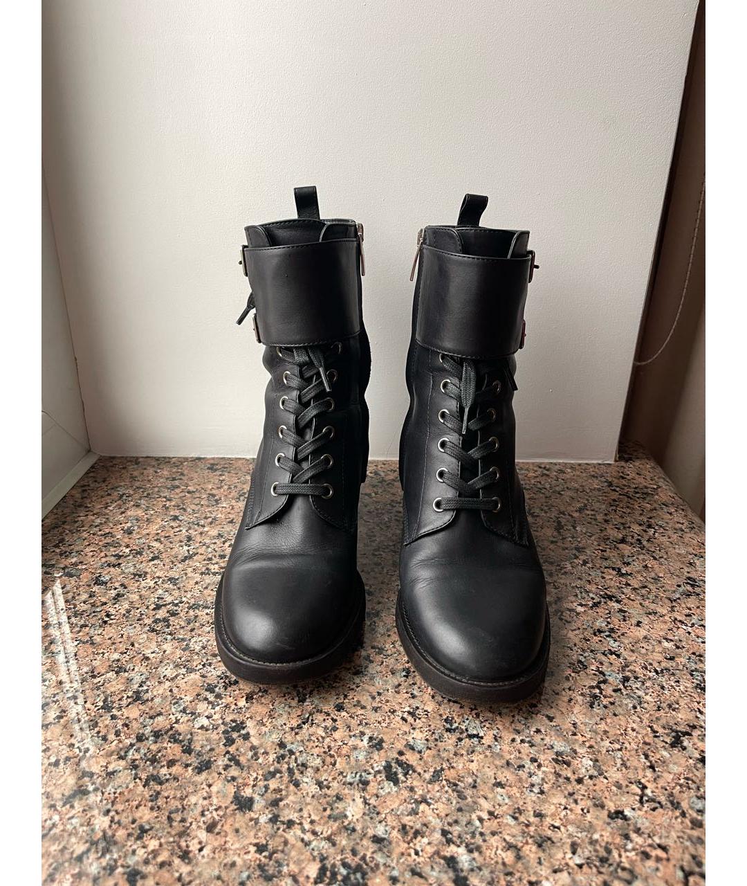 GIANVITO ROSSI Черные кожаные ботинки, фото 2