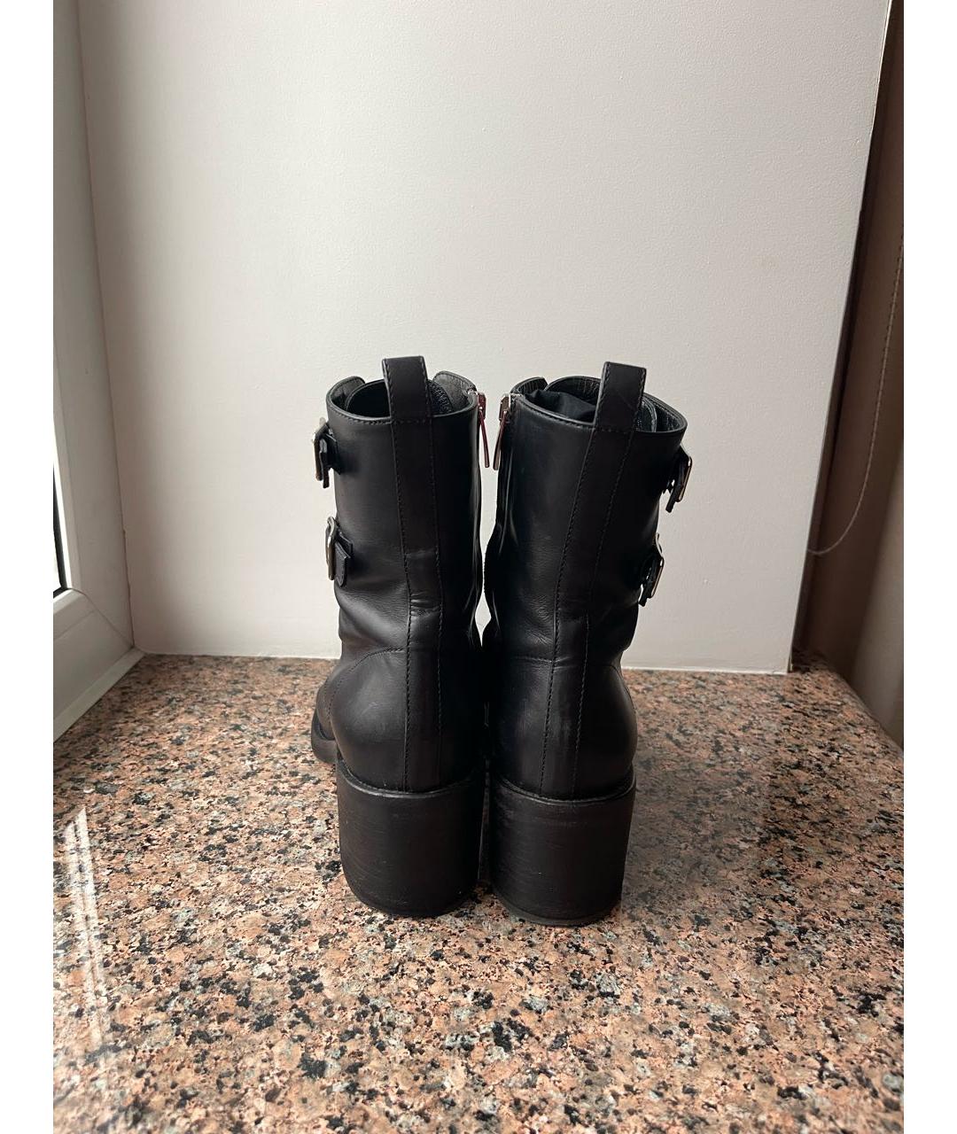 GIANVITO ROSSI Черные кожаные ботинки, фото 5