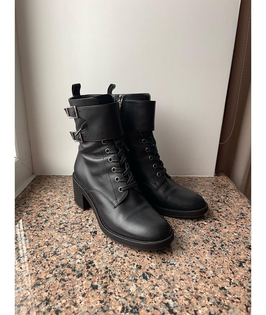 GIANVITO ROSSI Черные кожаные ботинки, фото 3