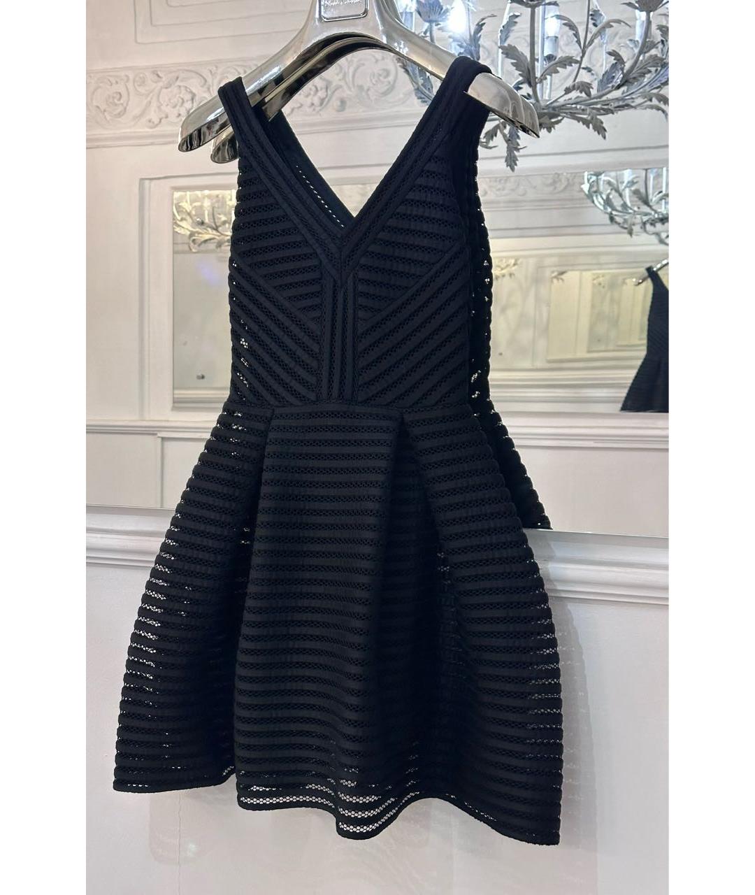 MAJE Черное полиэстеровое коктейльное платье, фото 4