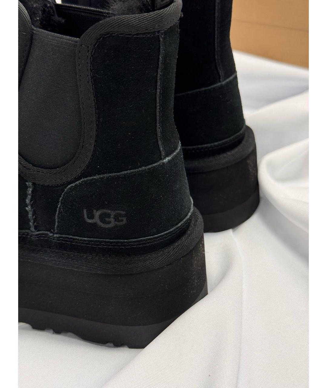 UGG AUSTRALIA Черные замшевые ботинки, фото 5