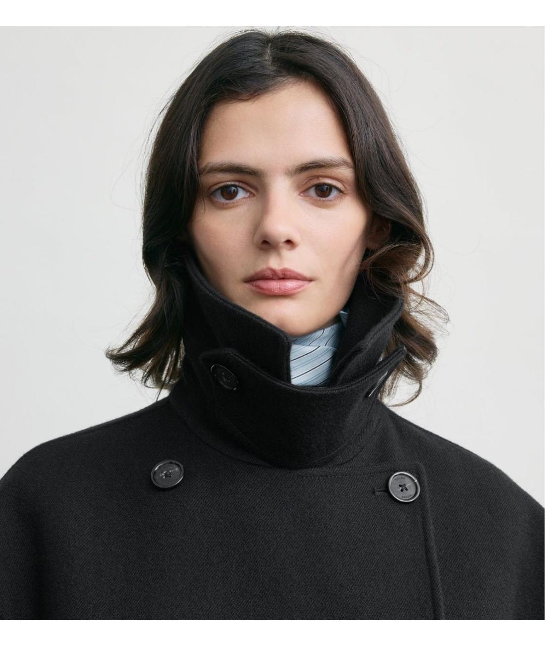 TOTEME Черное шерстяное пальто, фото 4