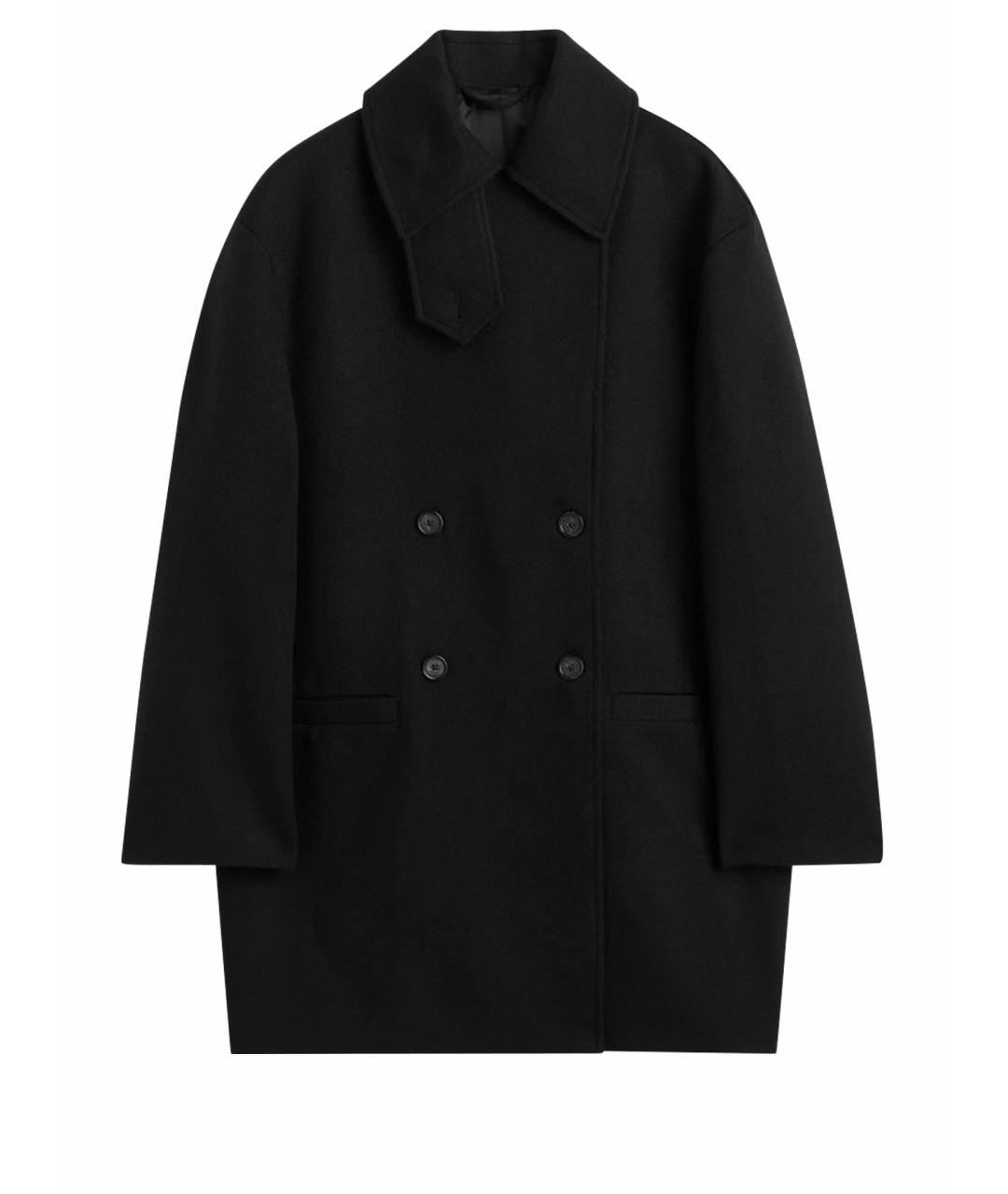 TOTEME Черное шерстяное пальто, фото 1