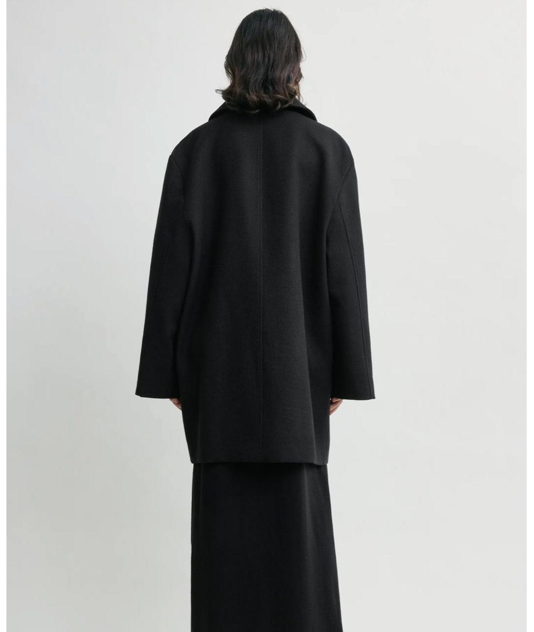 TOTEME Черное шерстяное пальто, фото 3