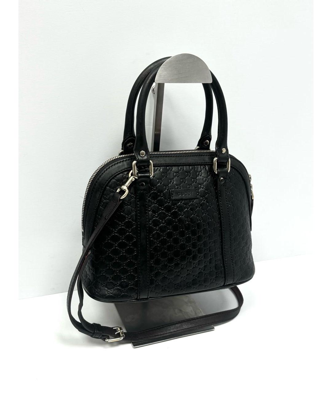 GUCCI Черная кожаная сумка с короткими ручками, фото 2