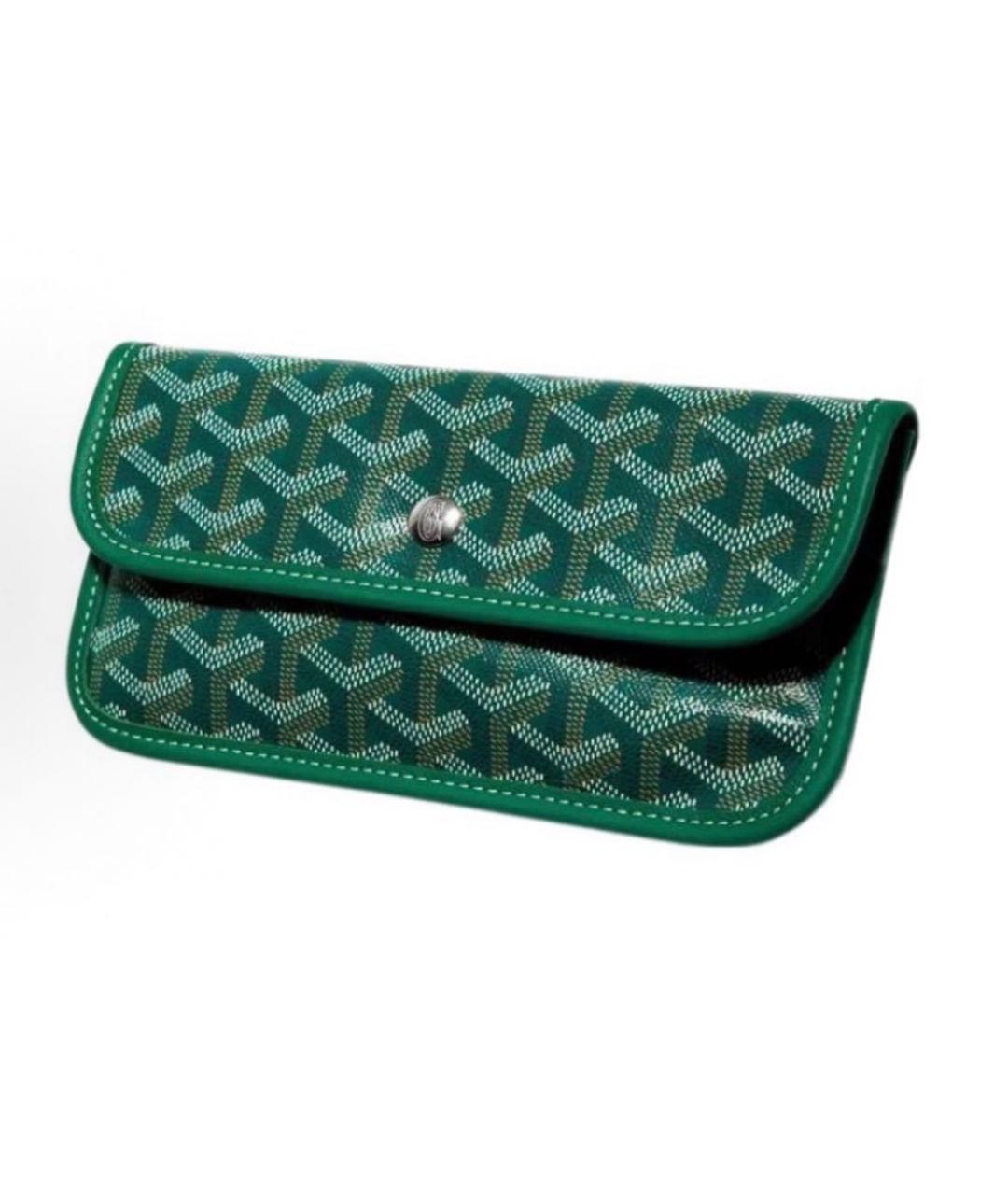 GOYARD Зеленая кожаная сумка тоут, фото 4