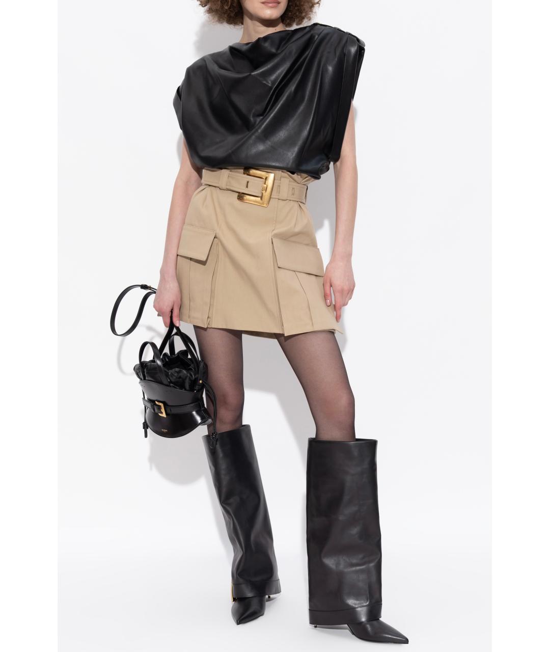 BALMAIN Черные кожаные сапоги, фото 5