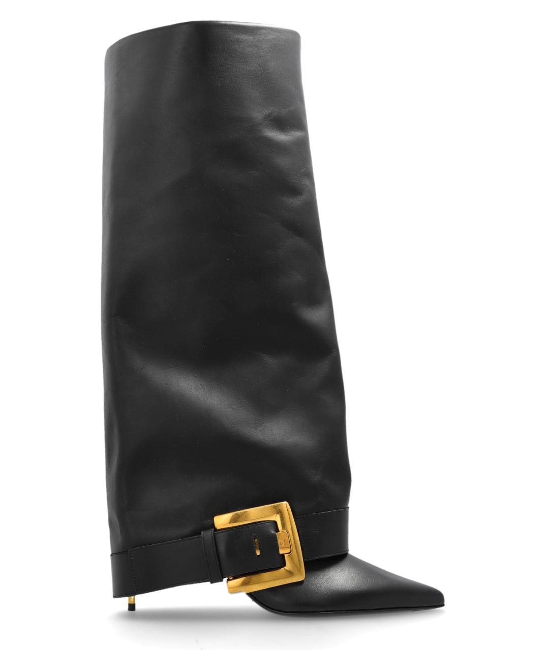 BALMAIN Черные кожаные сапоги, фото 7