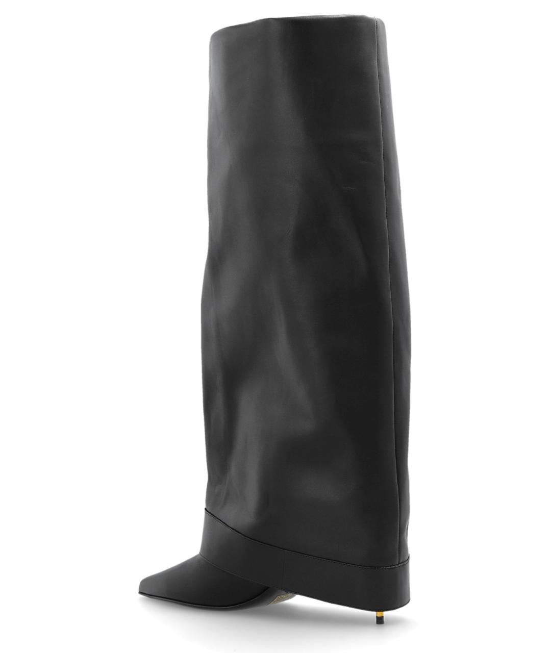 BALMAIN Черные кожаные сапоги, фото 4