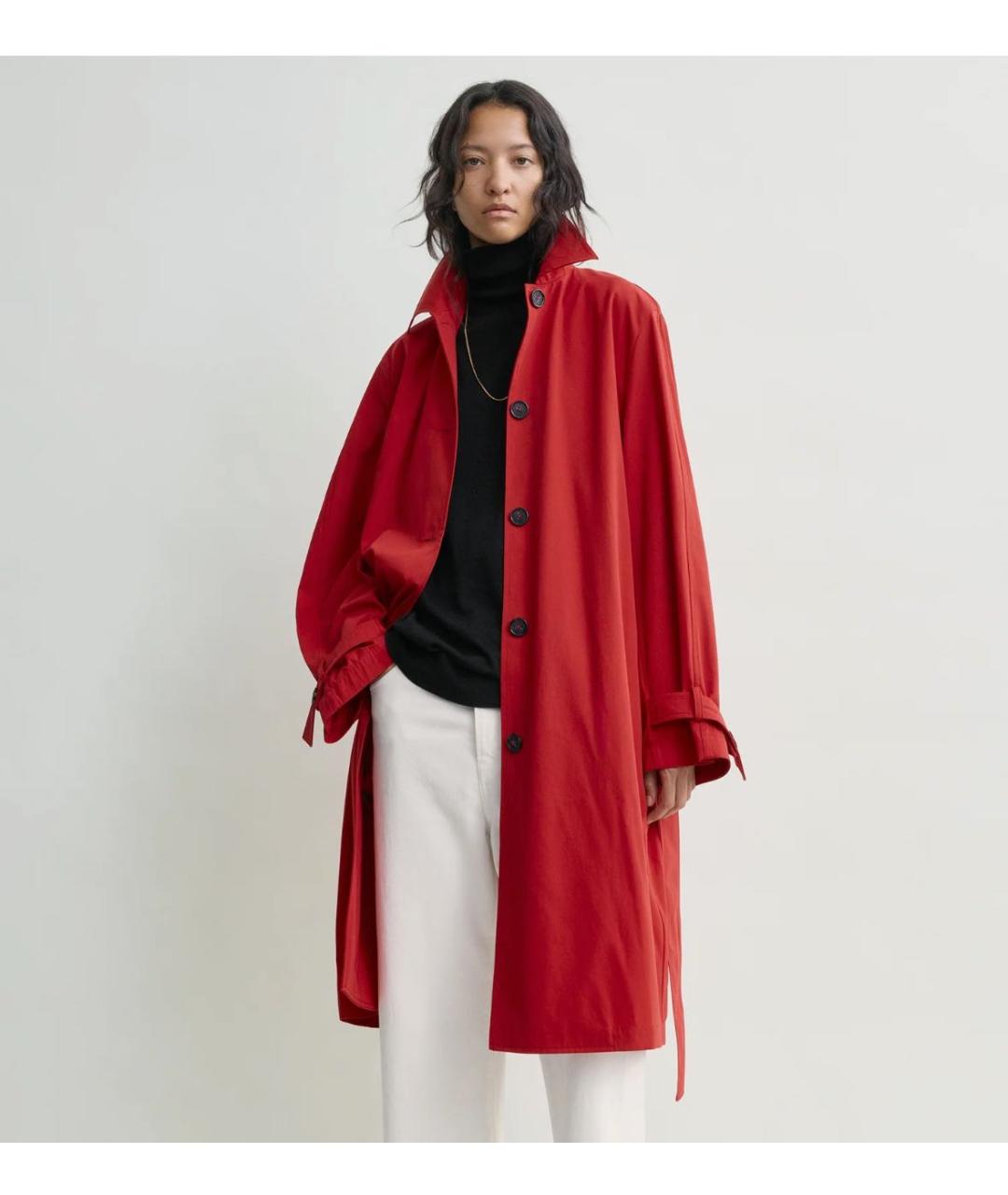 TOTEME Красный хлопковый тренч/плащ, фото 3