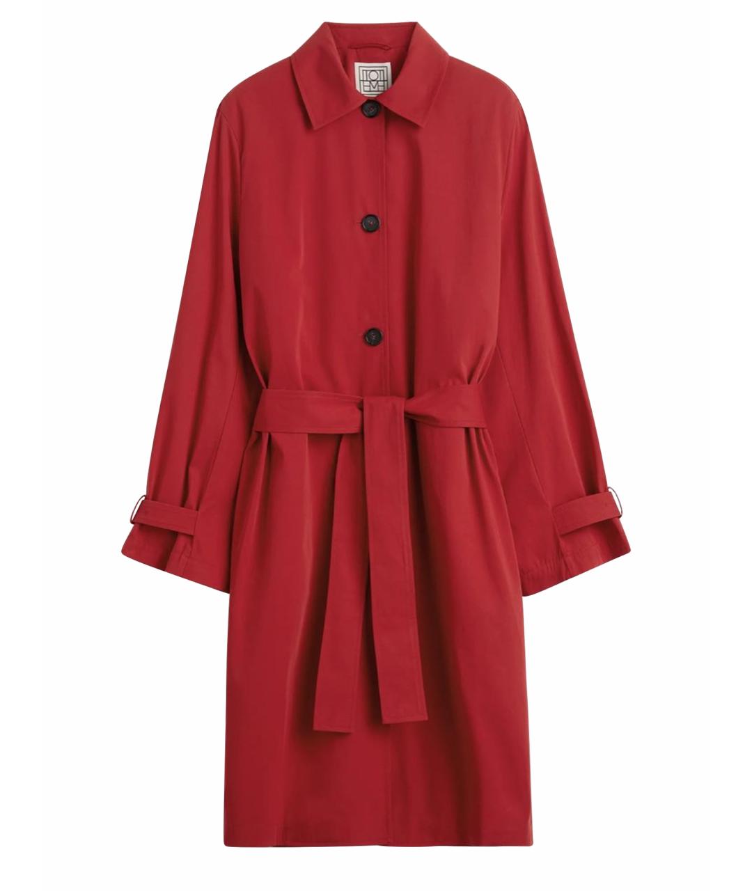 TOTEME Красный хлопковый тренч/плащ, фото 1