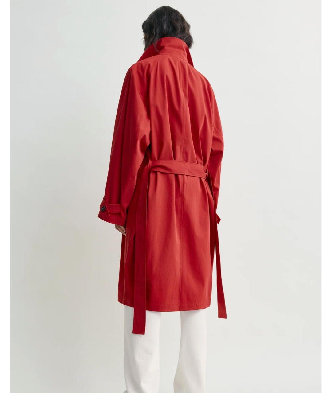 TOTEME Красный хлопковый тренч/плащ, фото 4