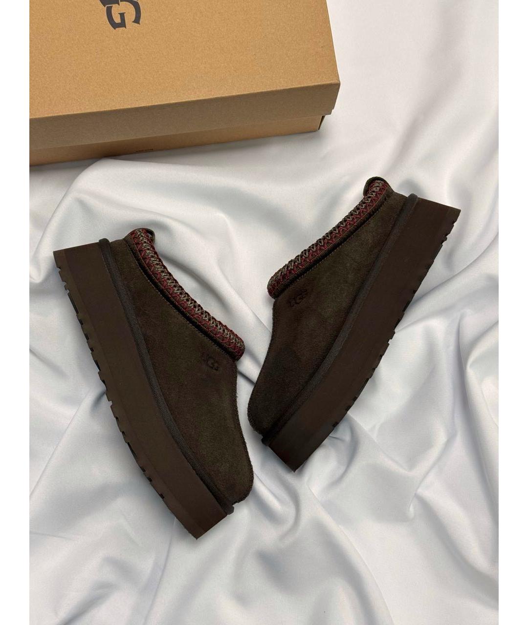 UGG AUSTRALIA Коричневые замшевые ботинки, фото 4