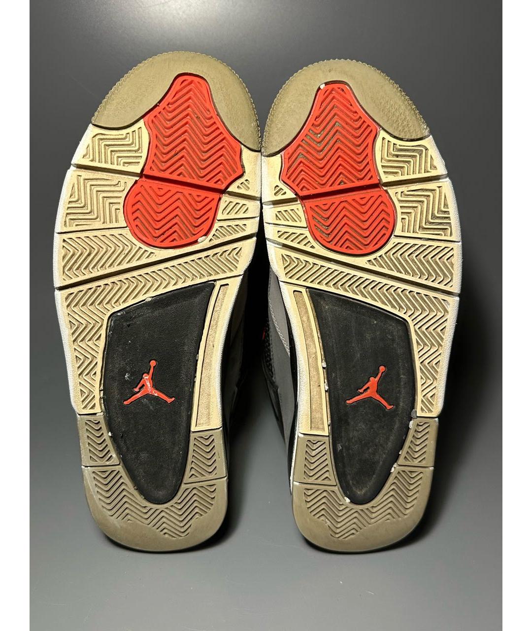 JORDAN Серые нубуковые высокие кроссовки / кеды, фото 8