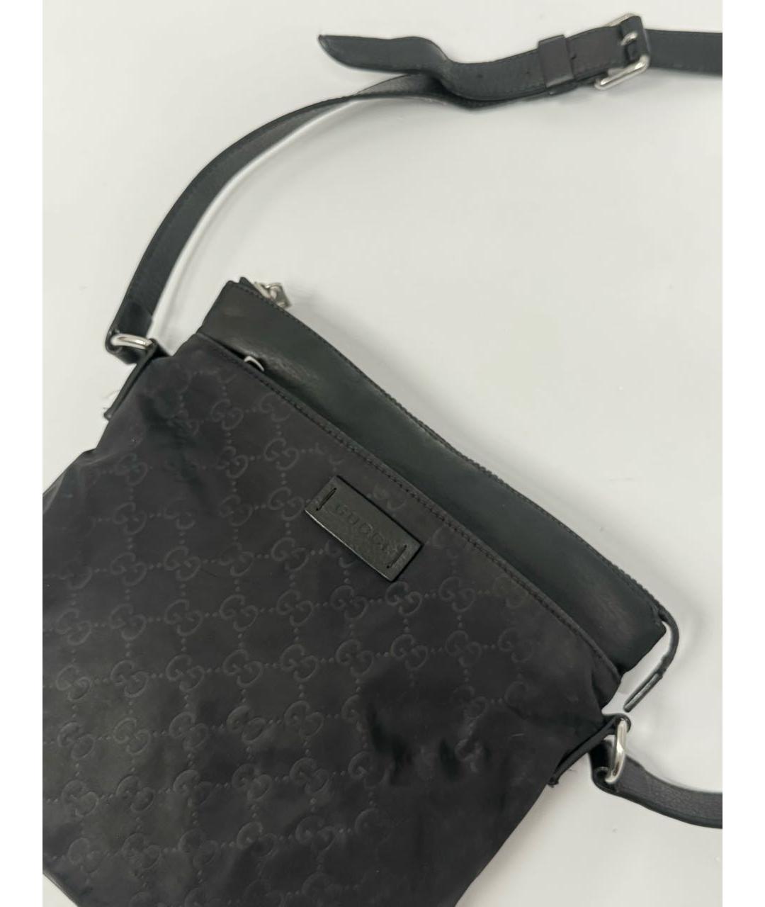 GUCCI Черная тканевая сумка на плечо, фото 4