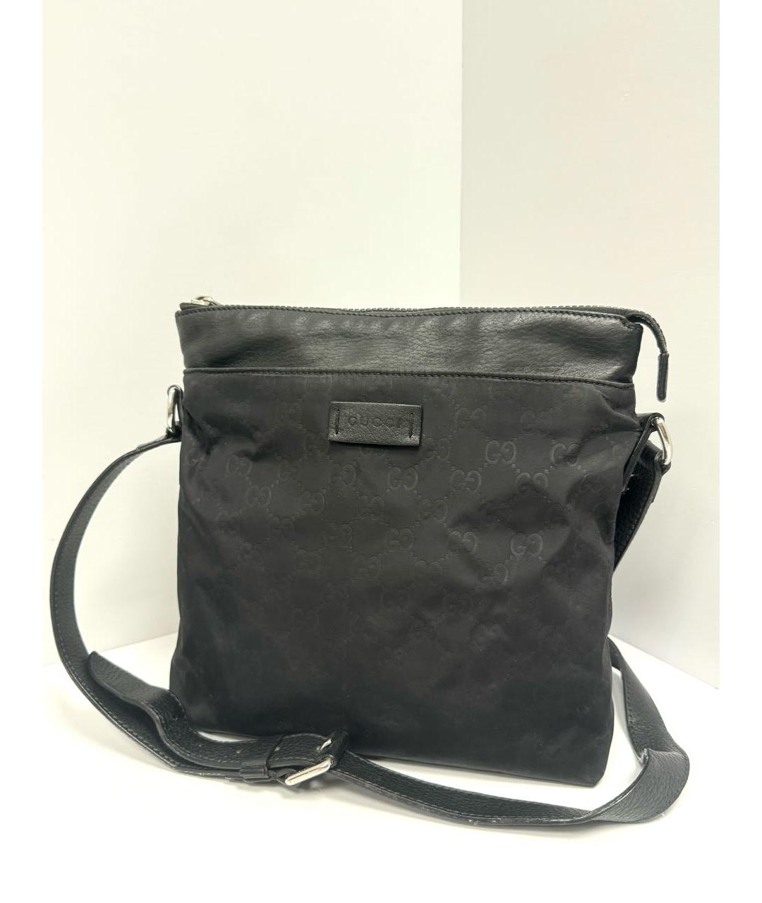 GUCCI Черная тканевая сумка на плечо, фото 3