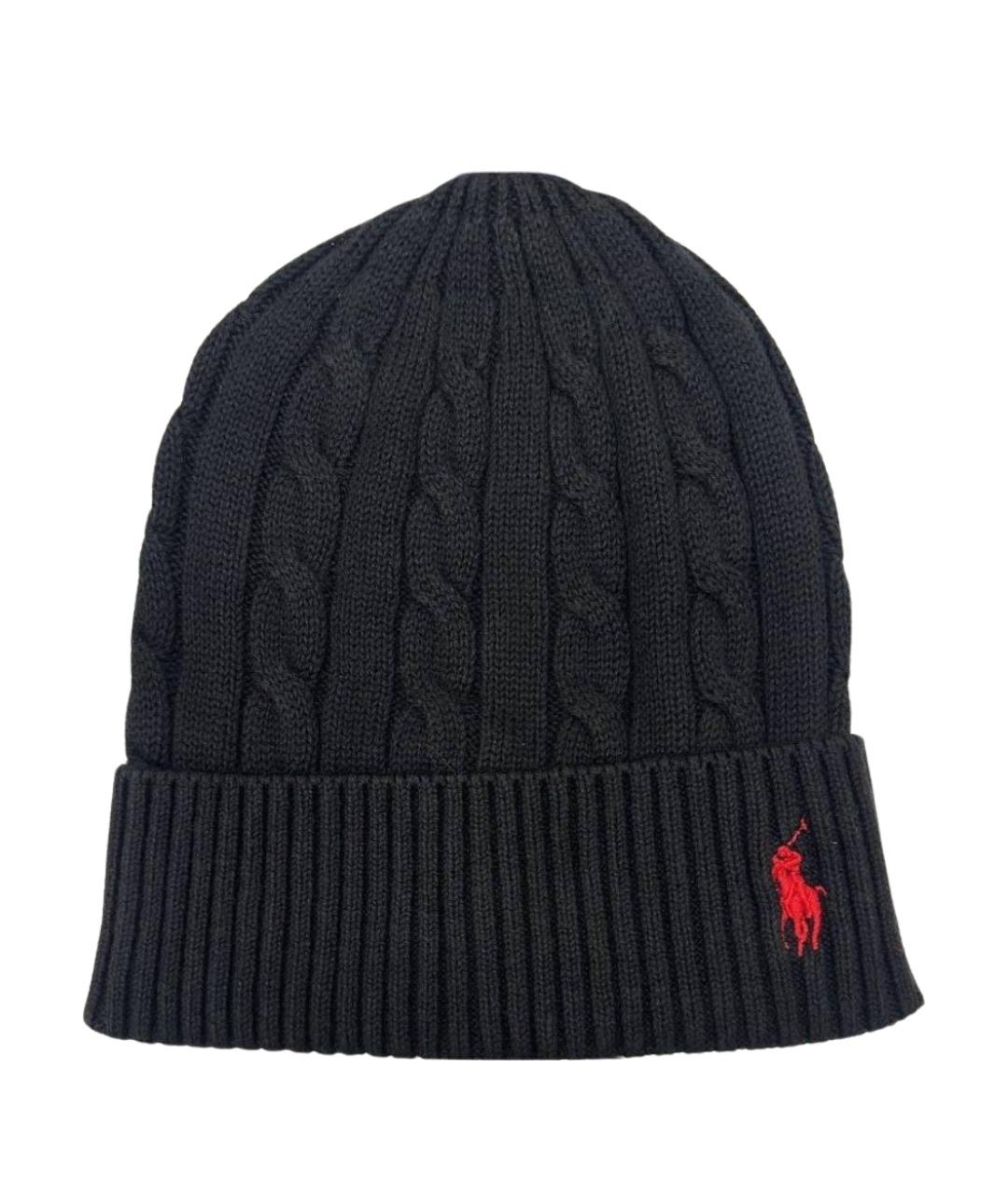 POLO RALPH LAUREN Черная хлопковая шапка, фото 1