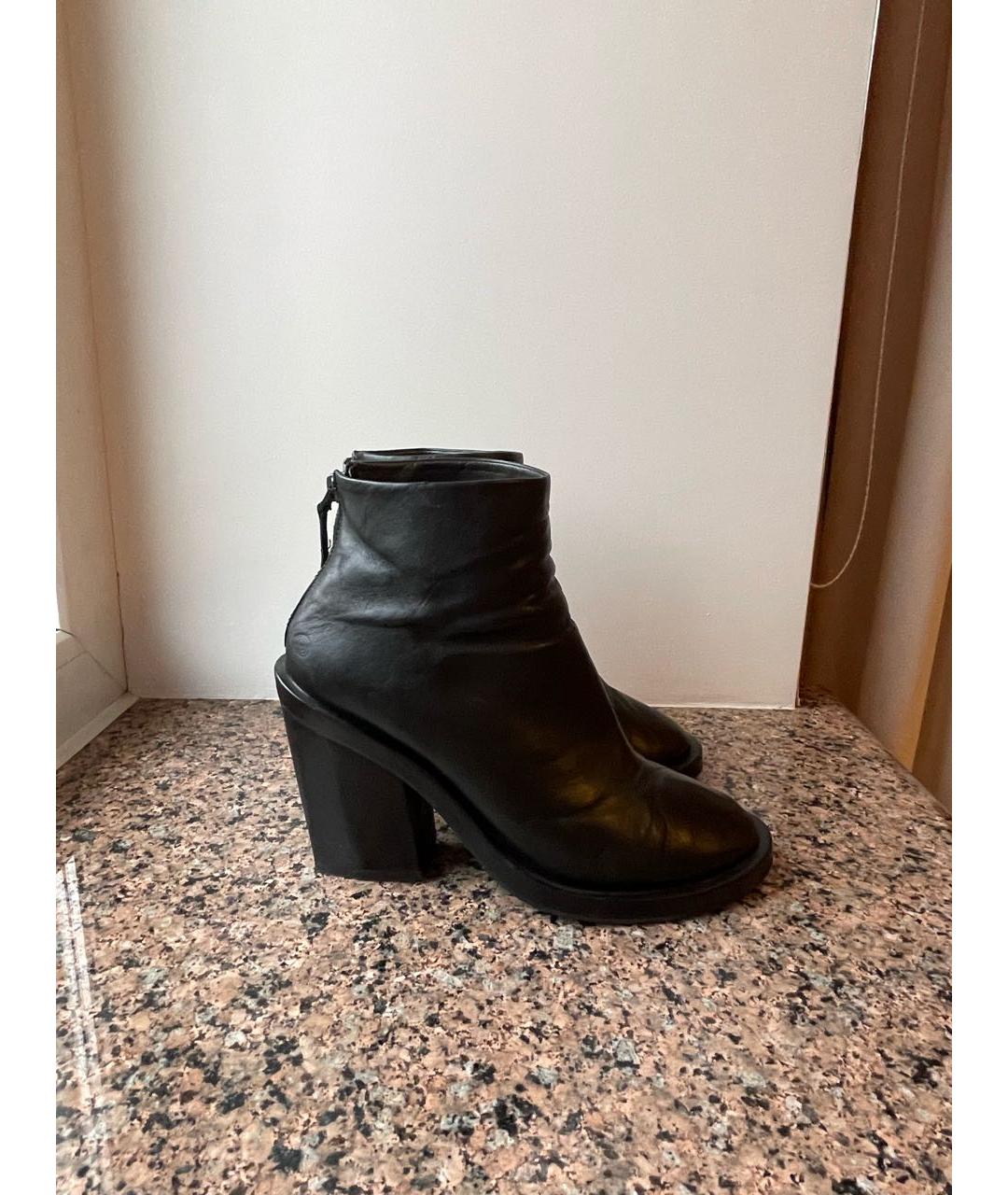 MARSELL Черные кожаные ботильоны, фото 4