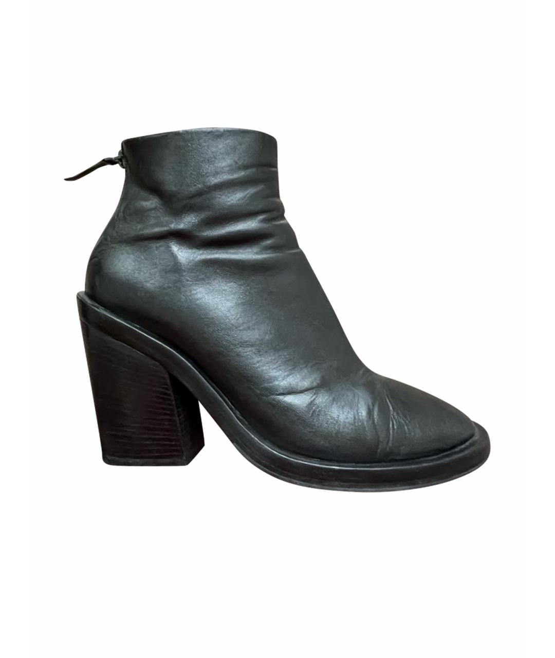 MARSELL Черные кожаные ботильоны, фото 1