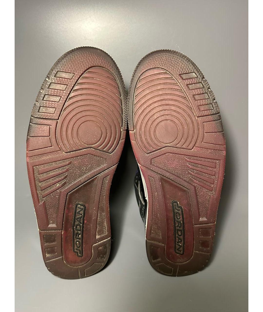 JORDAN Черные нубуковые высокие кроссовки / кеды, фото 8