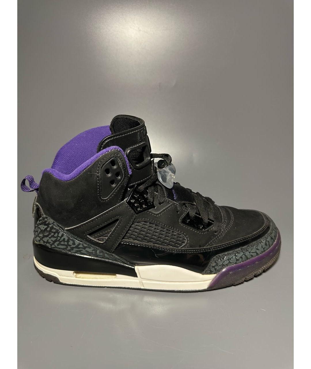 JORDAN Черные нубуковые высокие кроссовки / кеды, фото 9