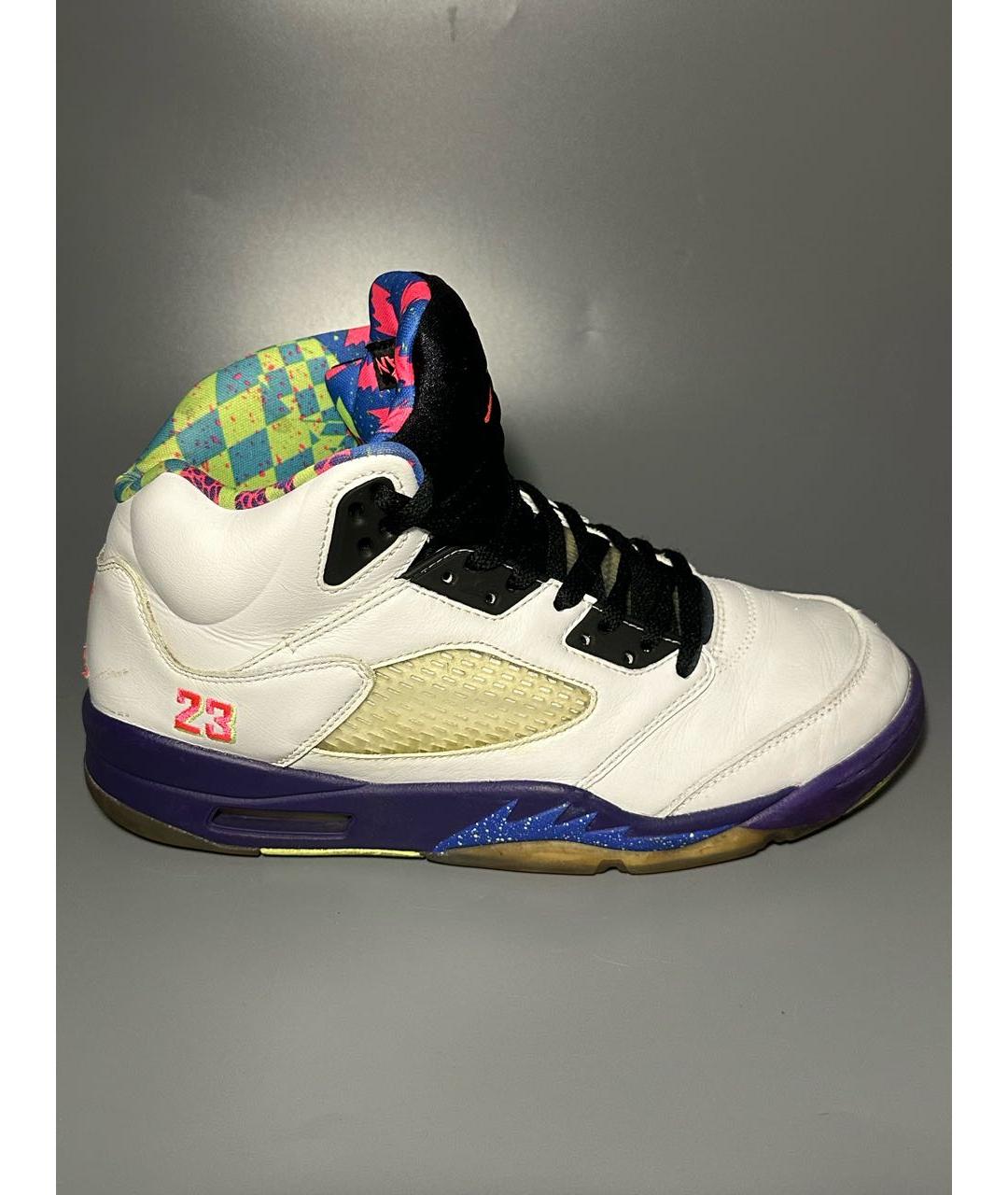 JORDAN Белые кожаные высокие кроссовки / кеды, фото 9