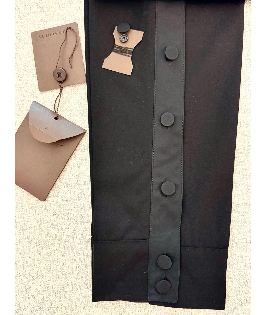 LOUIS VUITTON Черные шерстяные брюки узкие, фото 7