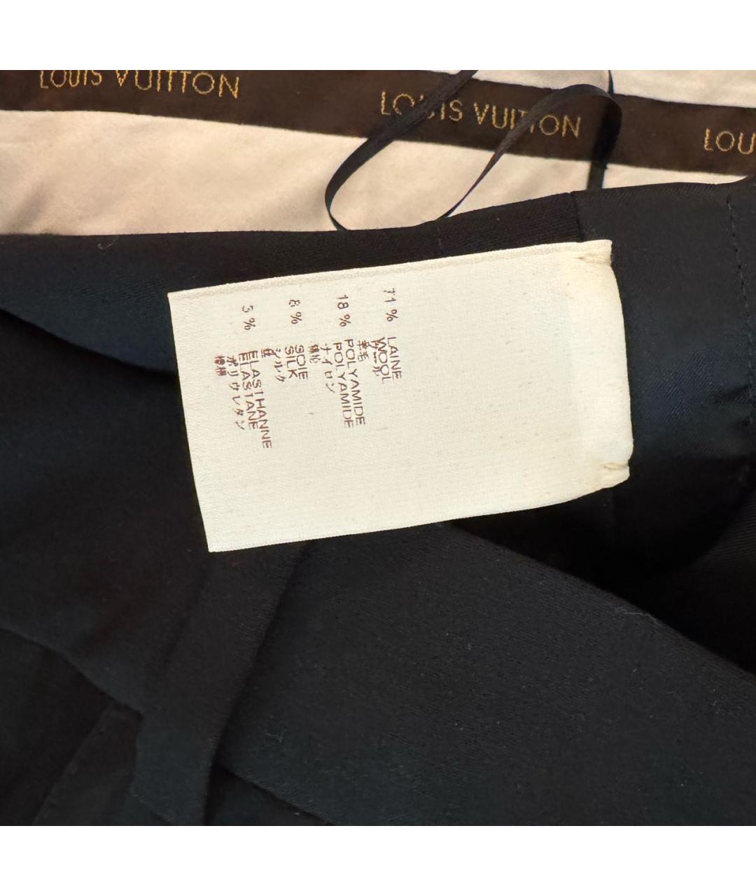 LOUIS VUITTON Черные шерстяные брюки узкие, фото 8