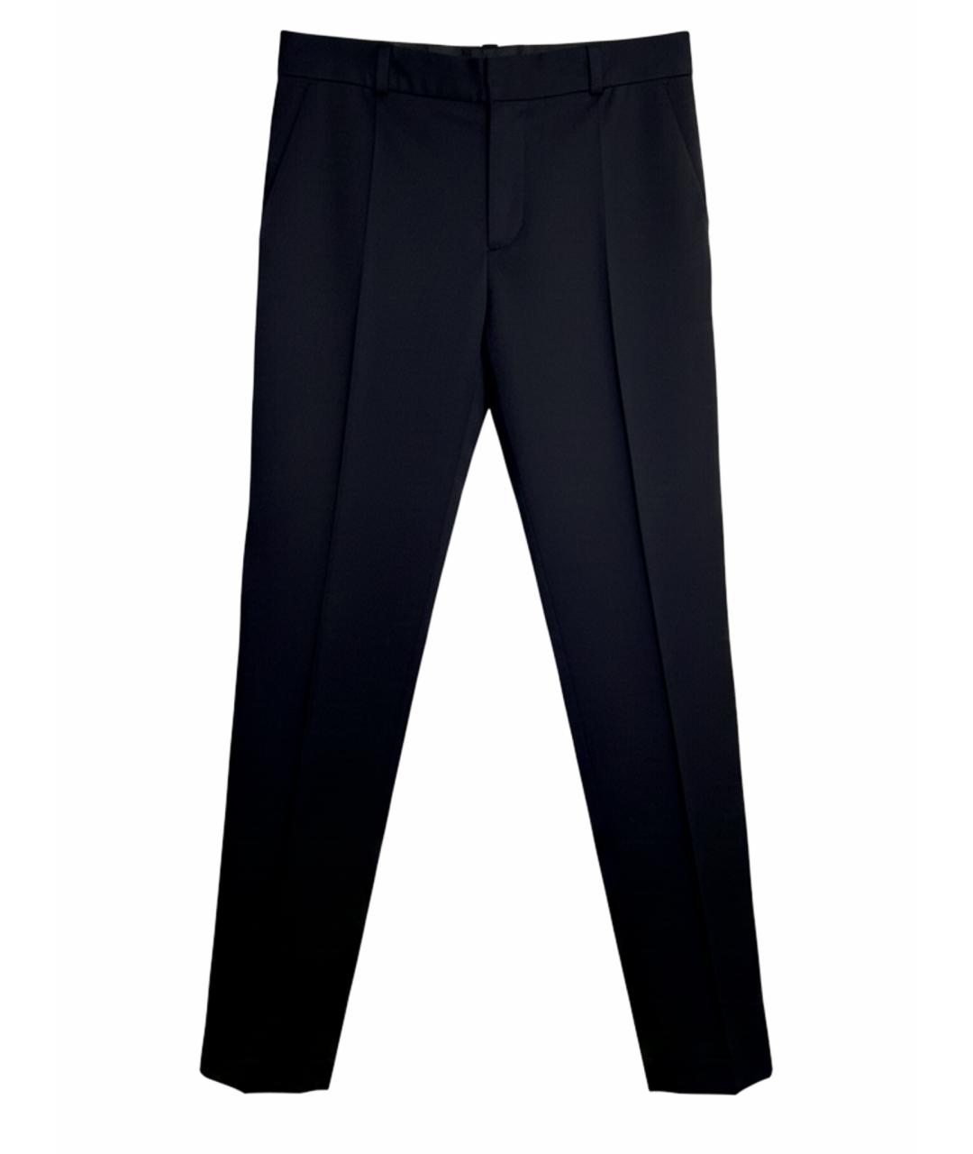 LOUIS VUITTON Черные шерстяные брюки узкие, фото 1