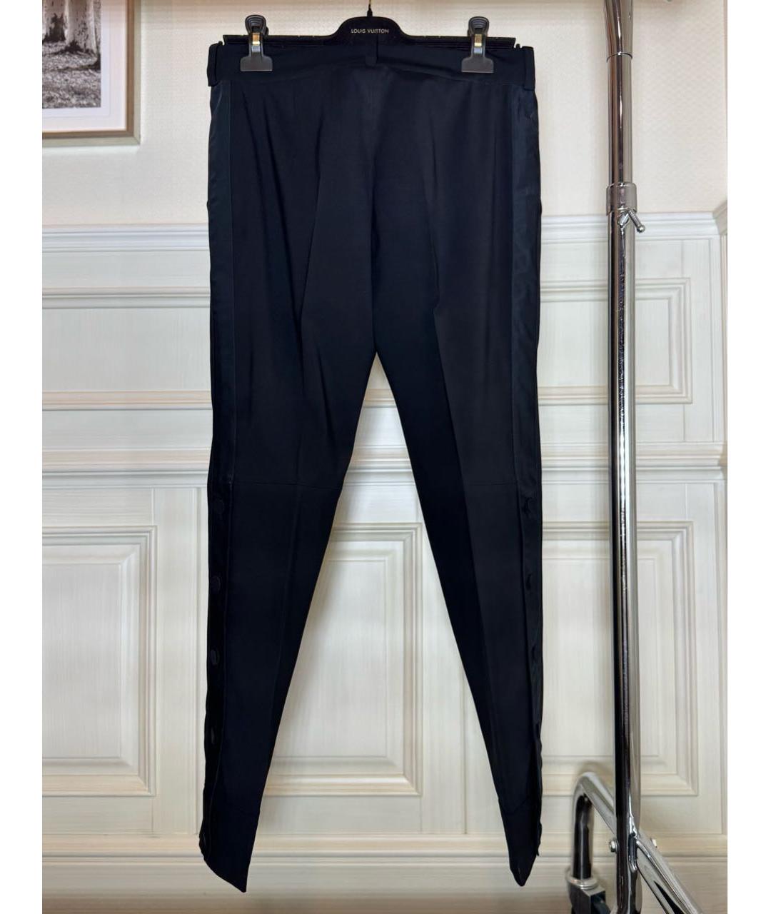 LOUIS VUITTON Черные шерстяные брюки узкие, фото 2