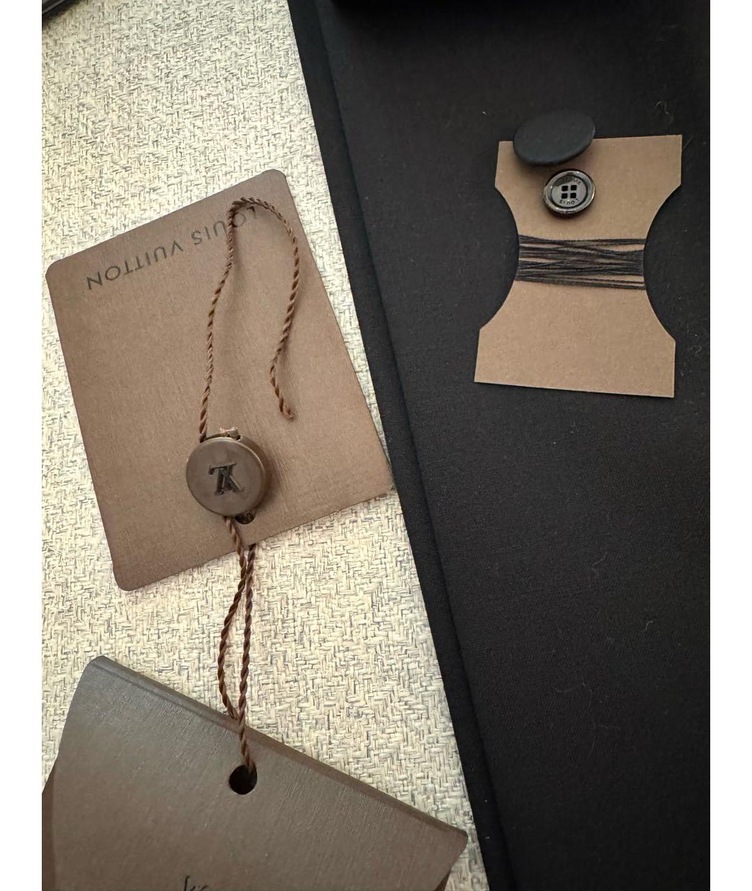 LOUIS VUITTON Черные шерстяные брюки узкие, фото 6