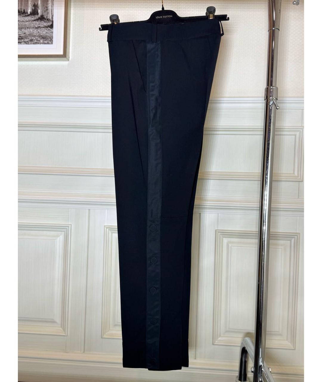 LOUIS VUITTON Черные шерстяные брюки узкие, фото 5