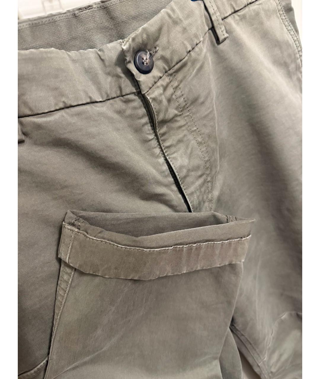 ELEVENTY Хаки хлопко-эластановые прямые джинсы, фото 4
