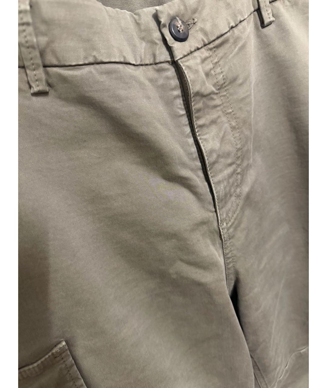 ELEVENTY Хаки хлопко-эластановые прямые джинсы, фото 3