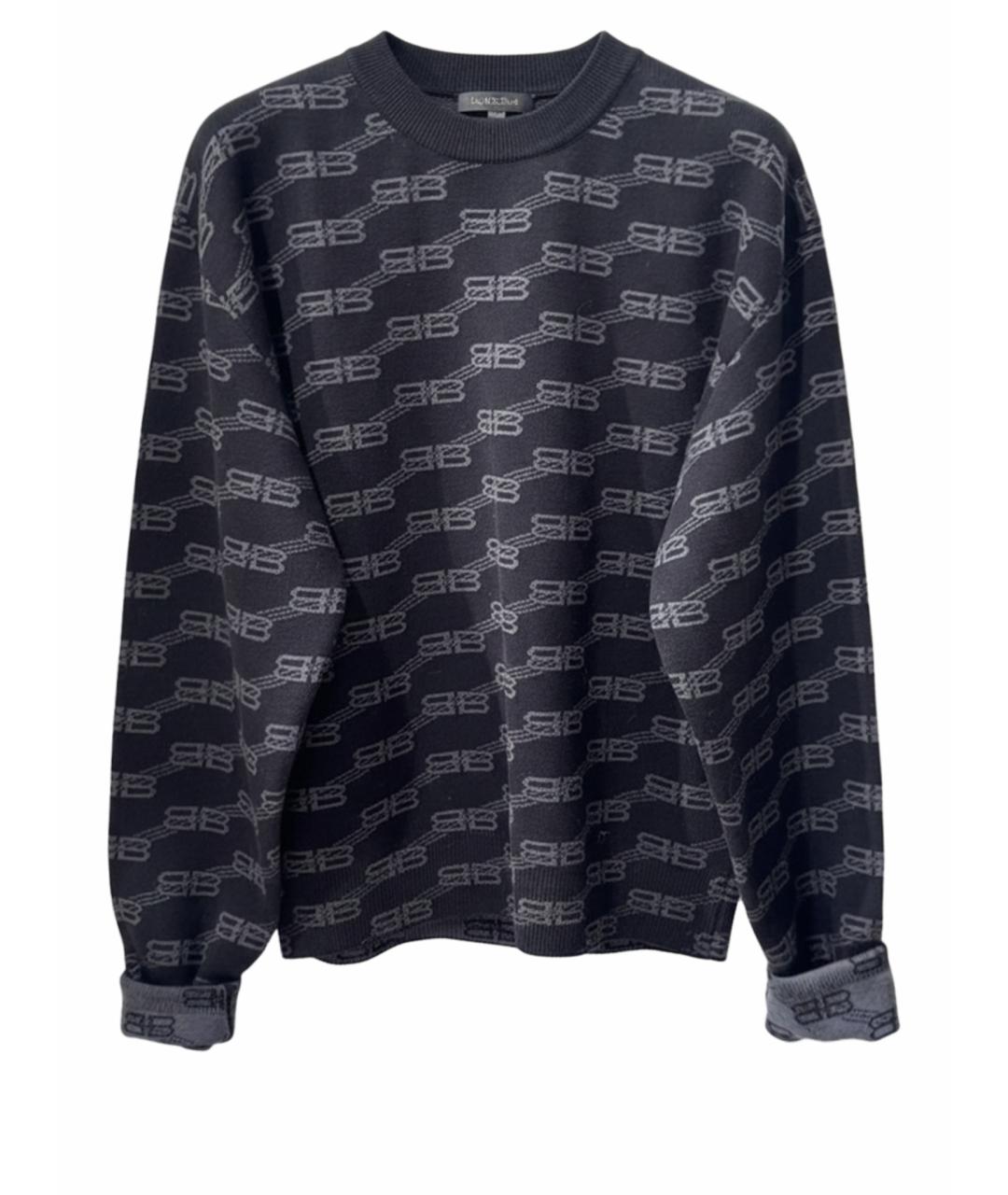 BALENCIAGA Черный хлопковый джемпер / свитер, фото 1