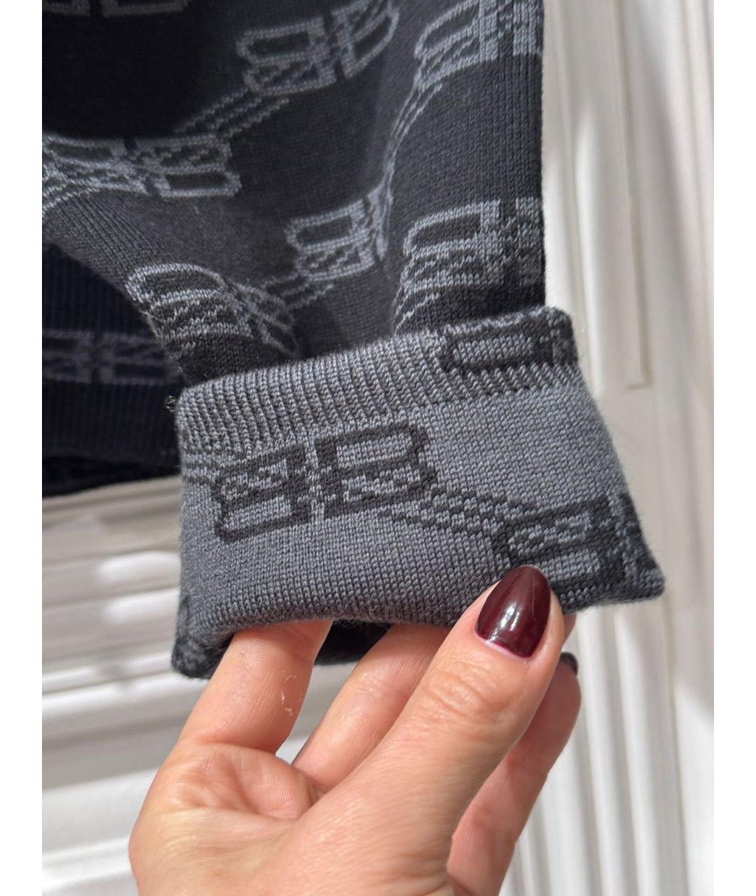 BALENCIAGA Черный хлопковый джемпер / свитер, фото 2