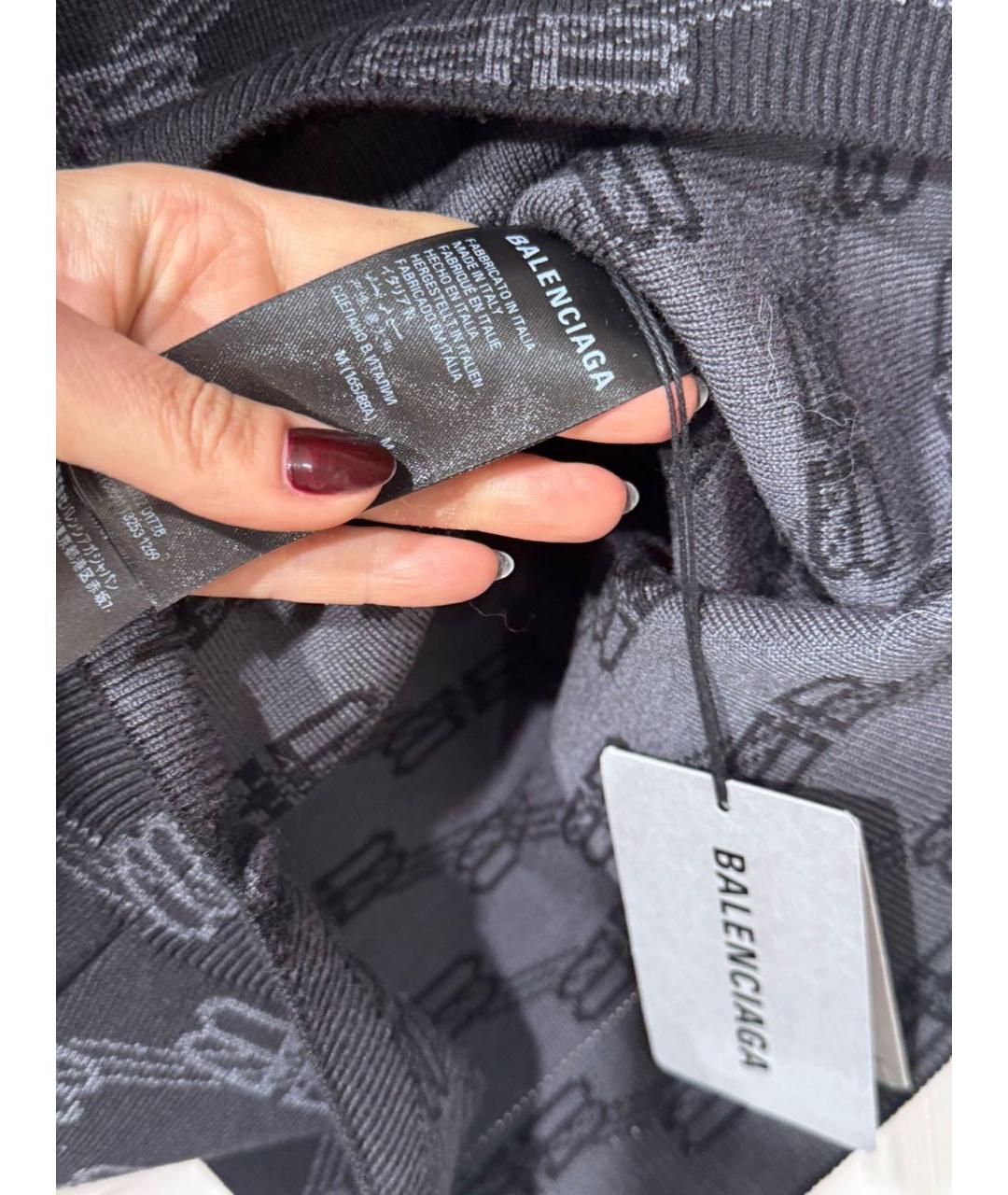 BALENCIAGA Черный хлопковый джемпер / свитер, фото 4