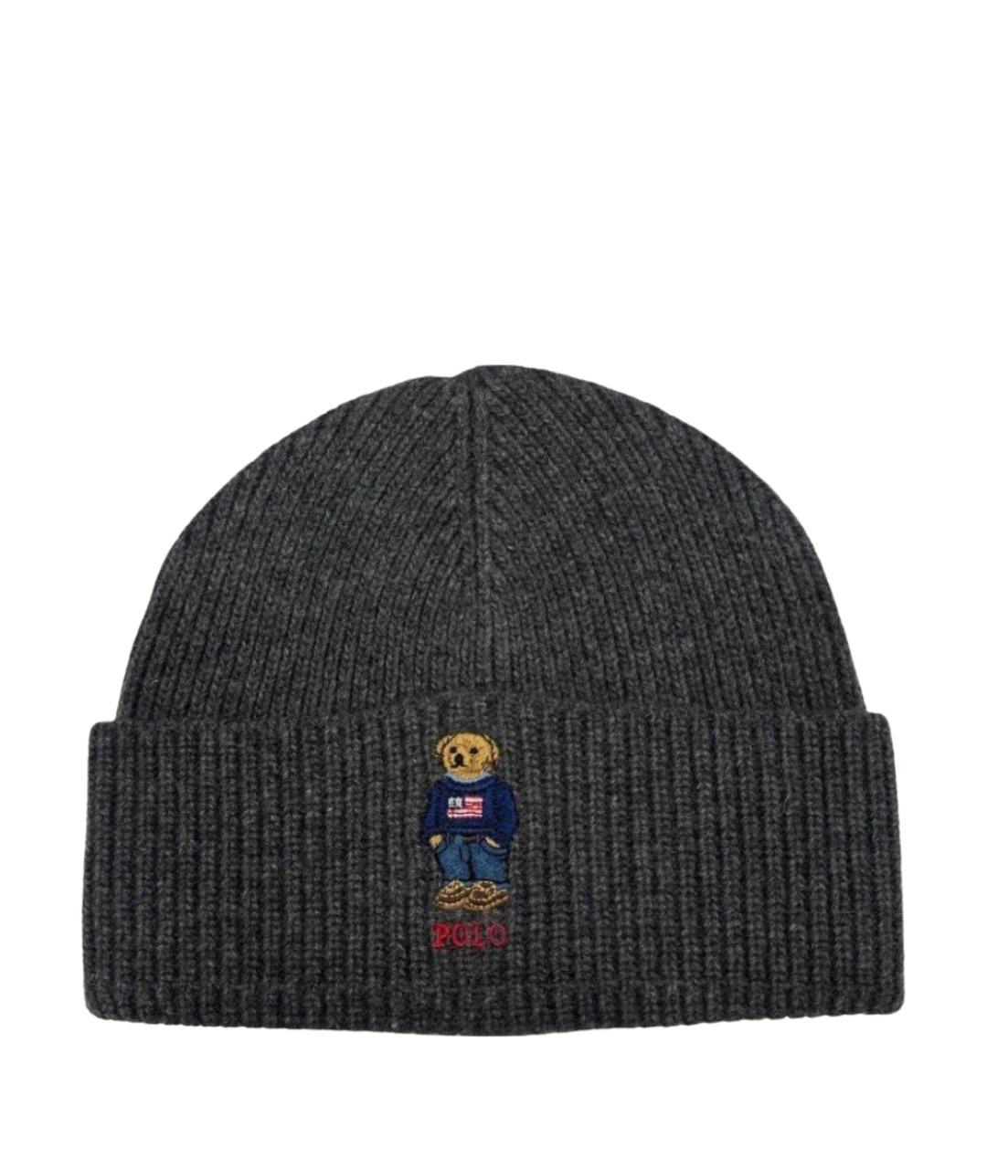 POLO RALPH LAUREN Антрацитовая шерстяная шапка, фото 1
