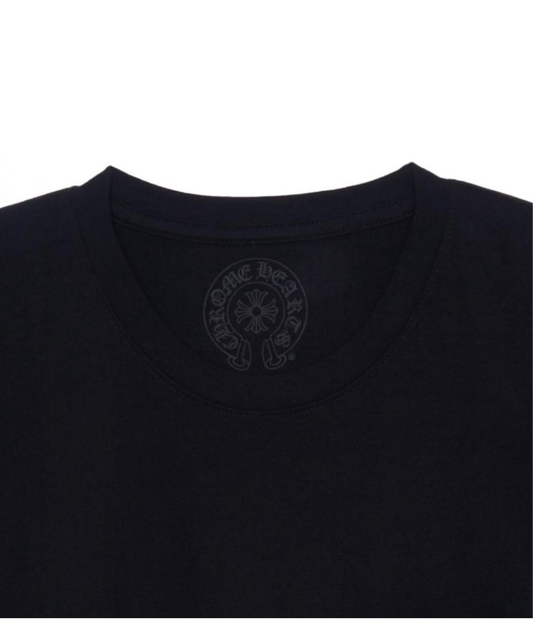 CHROME HEARTS Черная хлопковая футболка, фото 3