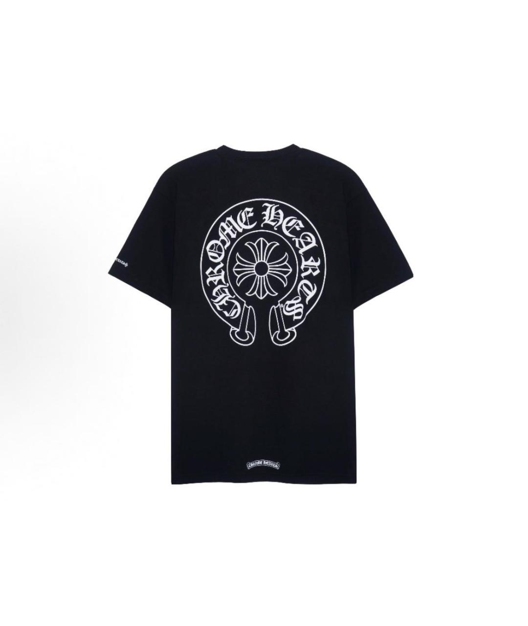 CHROME HEARTS Черная хлопковая футболка, фото 2