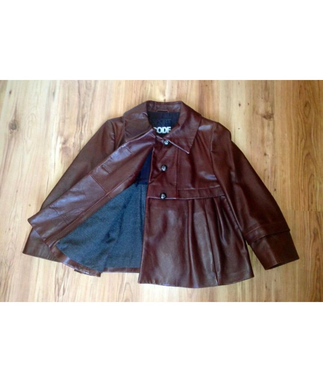 SPORT MAX CODE Коричневая кожаная куртка, фото 2