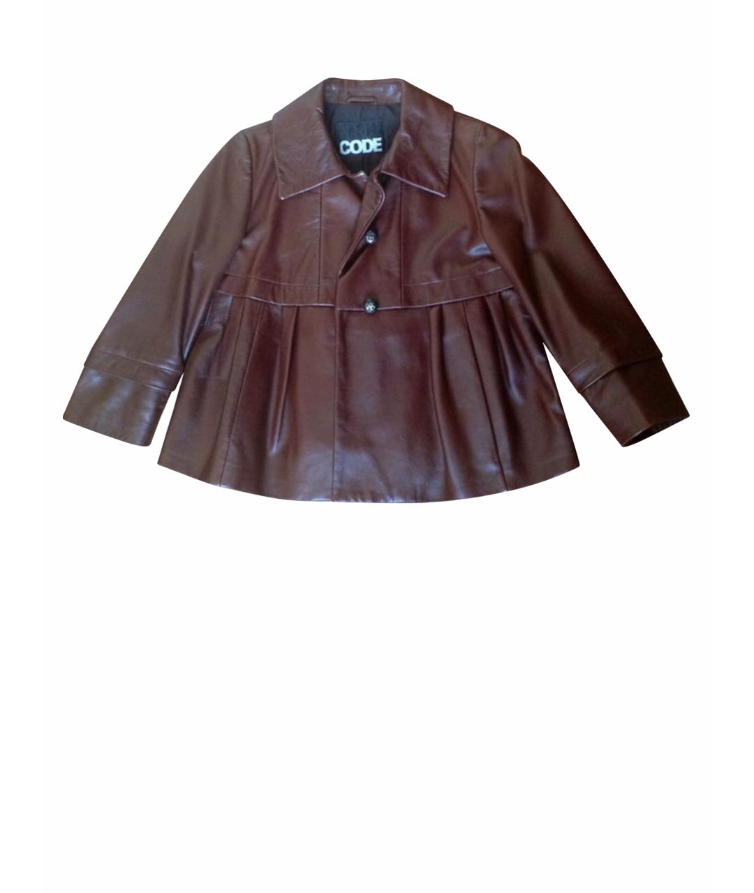 SPORT MAX CODE Коричневая кожаная куртка, фото 1