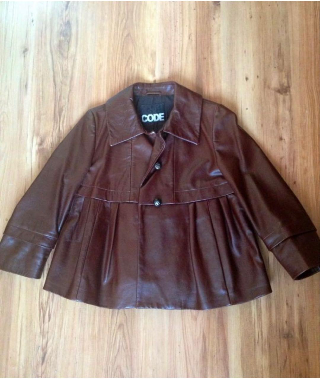 SPORT MAX CODE Коричневая кожаная куртка, фото 6