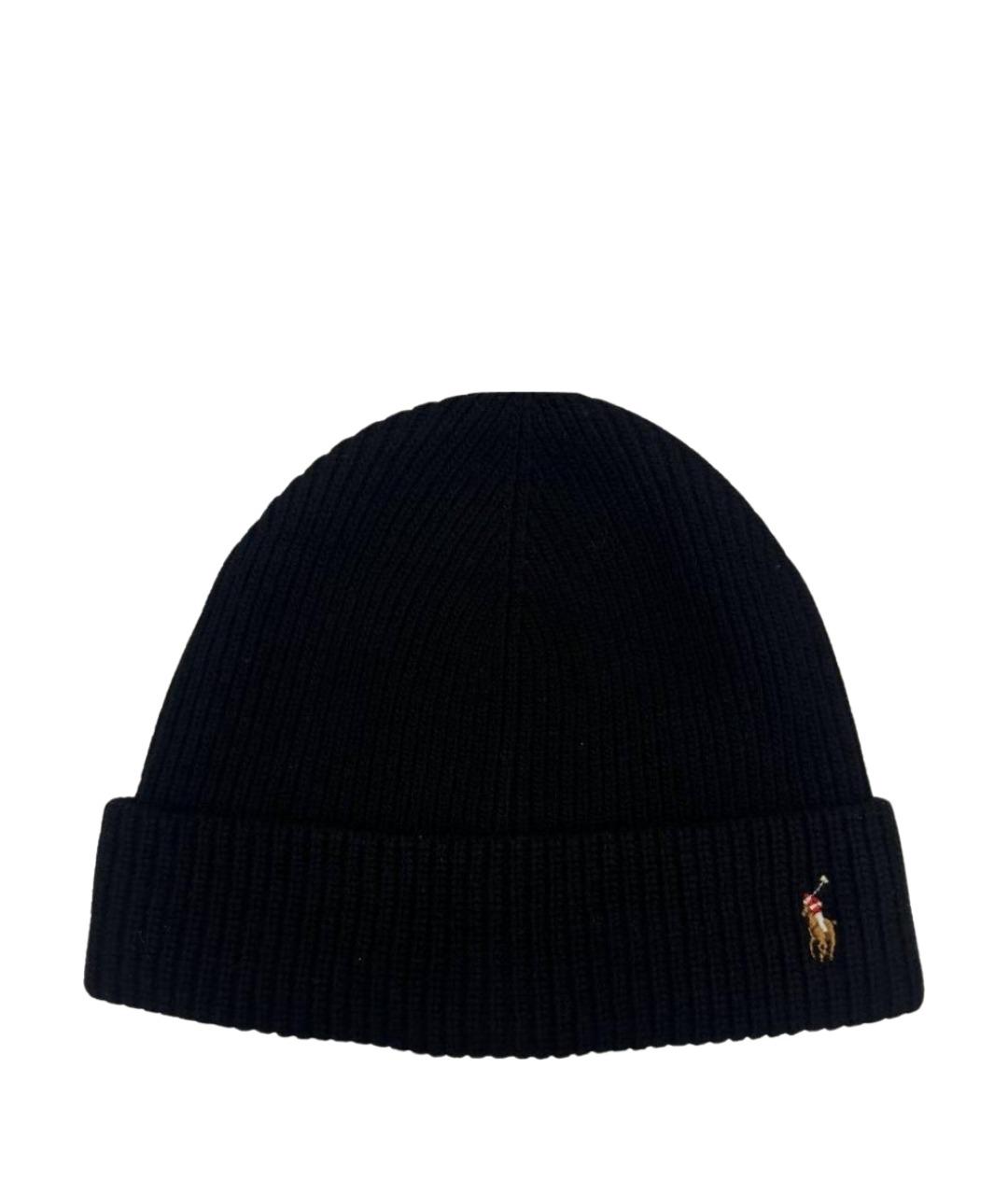 POLO RALPH LAUREN Черная шерстяная шапка, фото 1