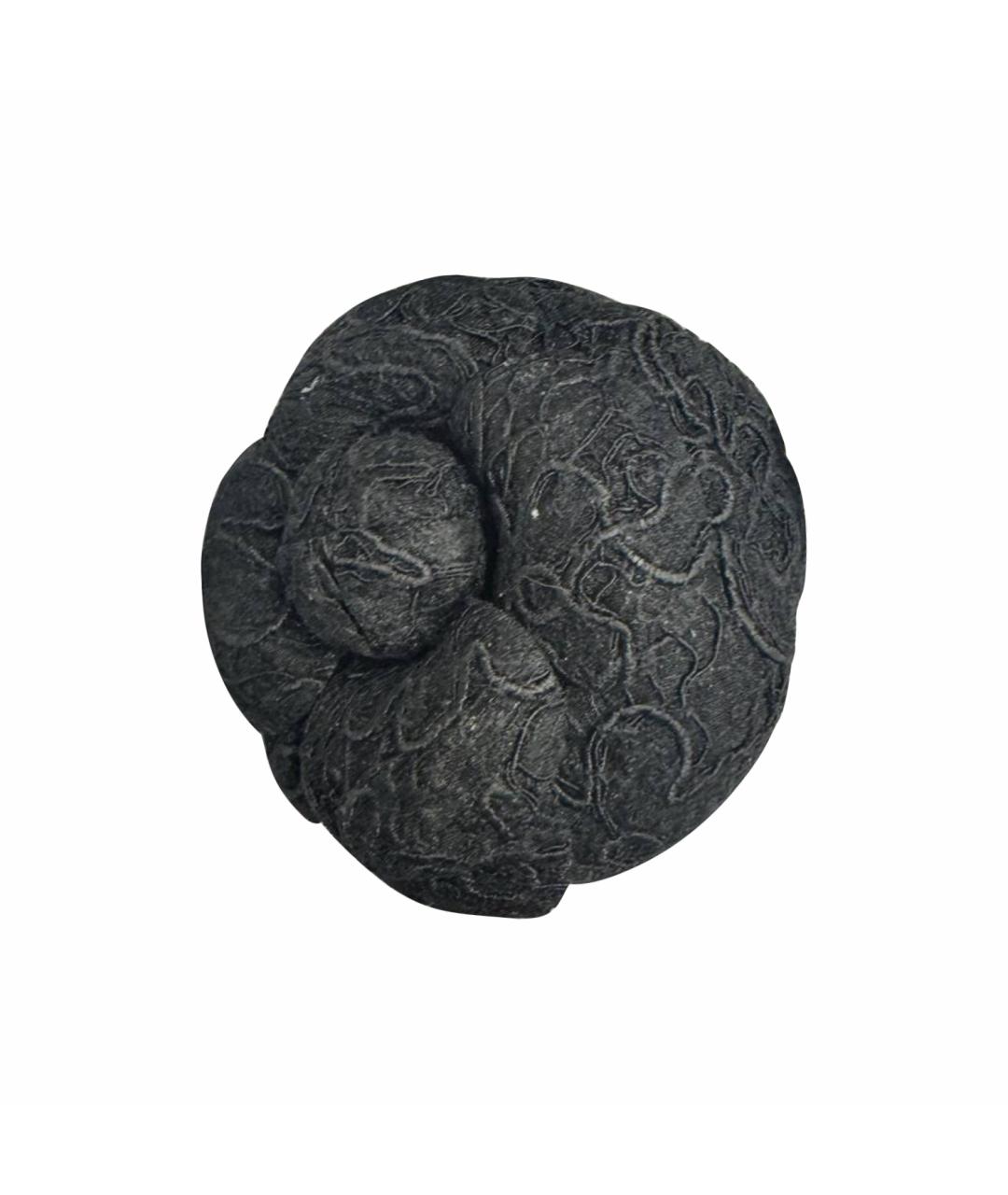 CHANEL Черная металлическая булавка / брошь, фото 1