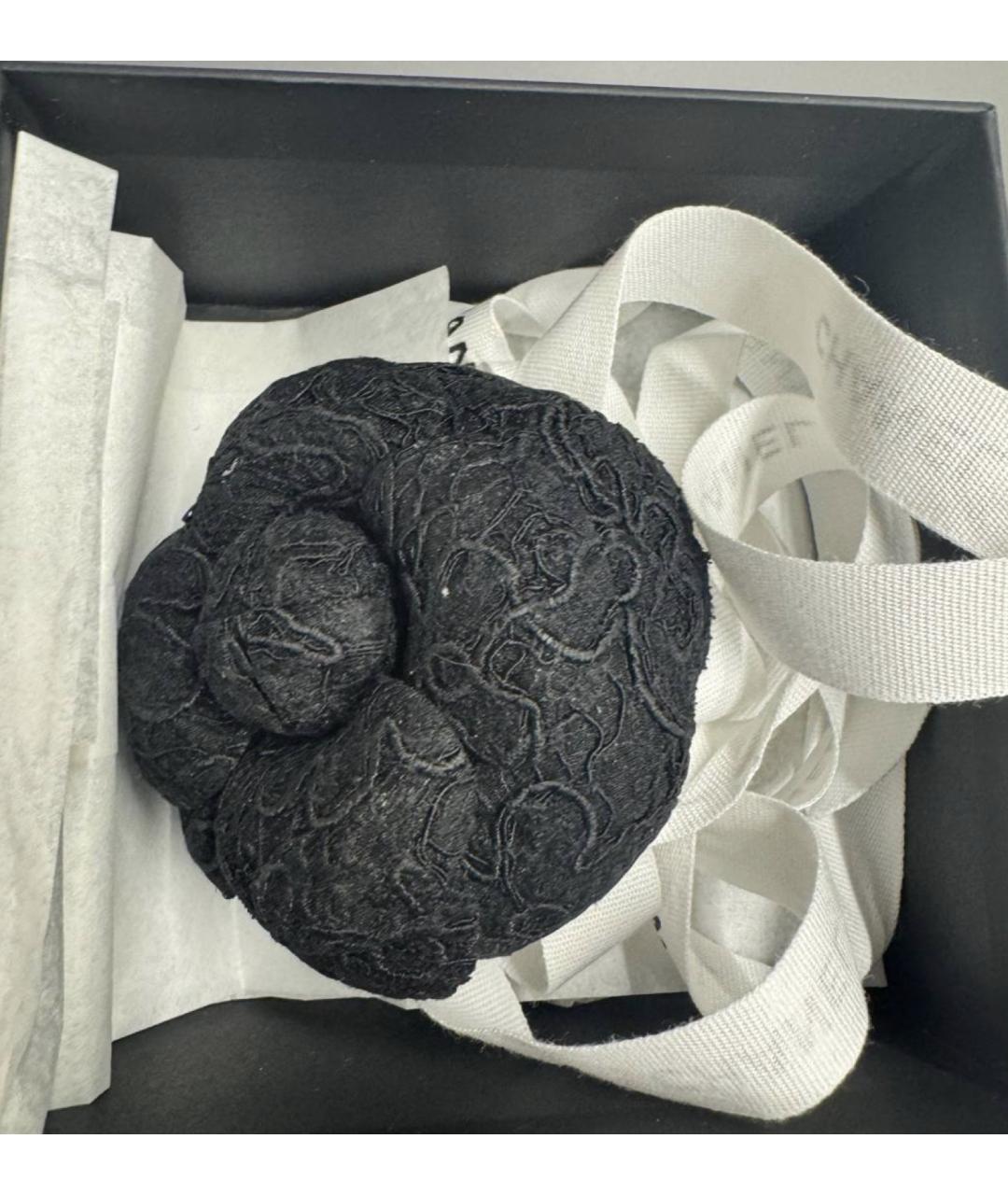 CHANEL Черная металлическая булавка / брошь, фото 2