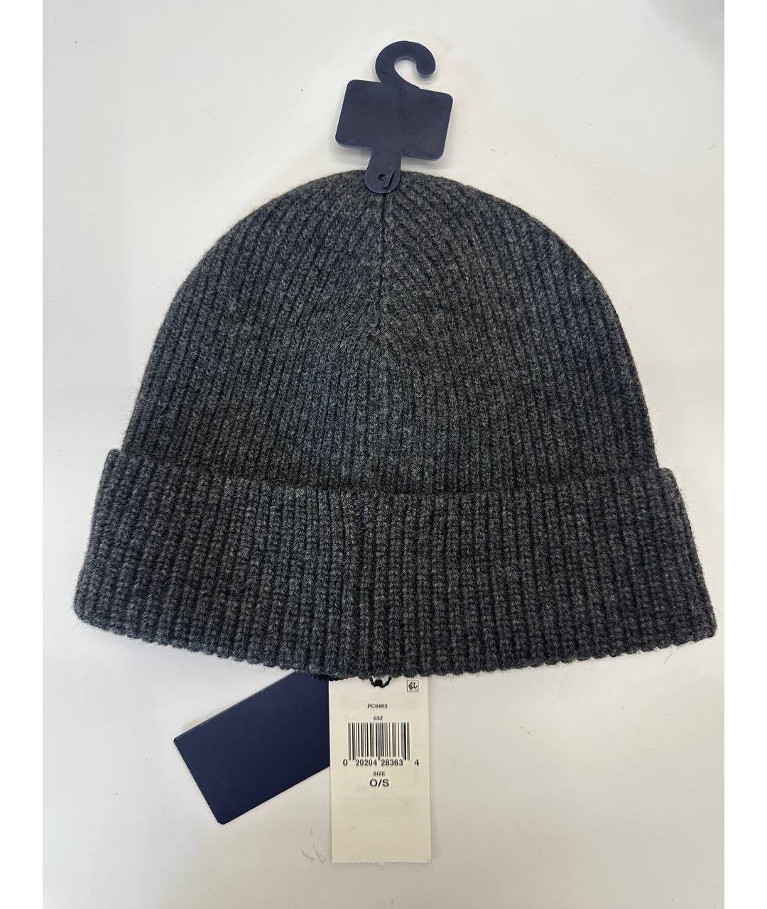POLO RALPH LAUREN Антрацитовая шерстяная шапка, фото 2